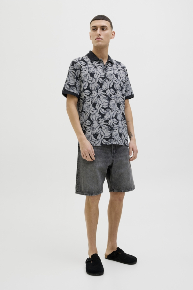 JORSPLIT AOP POLO SS 12272985 Black/AOP